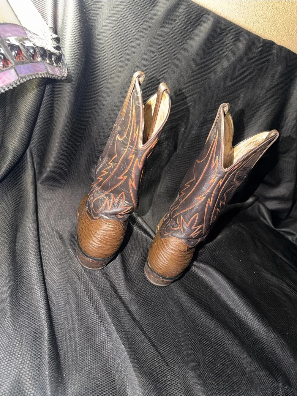 Men's Brown Western Leather Cowboy Boots